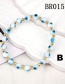 Fashion Br044-b Pure Copper Beads Beaded Bracelet