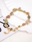 Fashion Br054-b Gold-plated Copper And Zirconium Geometric Love Bracelet