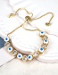 Fashion Br046-c Geometric Copper Beads Beaded Eye Bracelet
