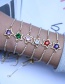 Fashion Purple Copper Inlaid Zirconium Five-pointed Star Pull-out Bracelet