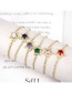 Fashion Red Copper Inlaid Zirconium Five-pointed Star Pull-out Bracelet