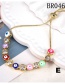 Fashion Br037-b Copper Beads Pearl Beaded Smiley Bracelet