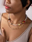Fashion X821-beaded Necklace Colorful Rice Beads Beaded Love Necklace