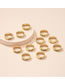 Fashion R764-bye-hi Alloy Double-sided Letter Printing Plain Ring Ring
