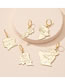 Fashion Martinique Map Golden Alloy Geometric Map Plate Ear Ring