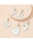 Fashion Cortedia Map Silver Alloy Geometric Map Plate Ear Ring