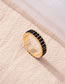 Fashion Yellow Diamond Ring Alloy Diamond Round Ring
