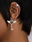 Fashion Silver Alloy Love Wing Key Ear Clamp
