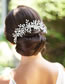 Fashion 13# Geometric Pearl Twisted Flower Braided Hair Comb