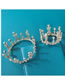 Fashion Small Gold Metal Geometric Crown With Diamonds