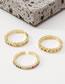 Fashion Colorful Round Diamonds Copper Inlaid Single Row Color Zirconium Open Ring
