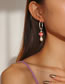 Fashion Red Alloy Resin Geometric Earrings