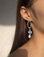 Fashion Blue Alloy Resin Geometric Earrings