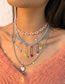 Fashion Color Random Alloy Color Brooch Dripping Love Multilayer Necklace