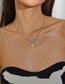 Fashion Silver Alloy Geometric Ring Hanging Pearl Necklace