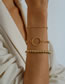 Fashion Gold Alloy Geometric Beaded Ring Bracelet Set