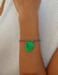 Fashion Green Alloy Diamond-studded Oil Dripping Alien Bracelet