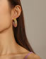Fashion Blue+purple Resin Gradient Geometric C-shaped Earrings