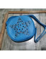 Fashion Blue Pu Rivet Pentagram Crossbody Bag