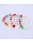 Fashion Green Colored Clay Spliced ??pearl Beaded Smiley Face Bracelet