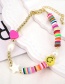 Fashion Br018-a Colorful Soft Clay Copper Bead Stitching Beaded Bracelet
