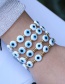 Fashion Br005-b Geometric Glass Eyes Copper Beads Beaded Bracelet