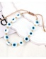Fashion Br005-a Geometric Glass Eyes Copper Beads Beaded Bracelet