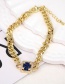 Fashion Br040-a Copper Inlaid Zirconium Claw Chain Pull Bracelet