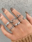 Fashion Silver Alloy Snake-shaped Dice Love Ring Set