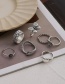 Fashion Silver Alloy Bee Butterfly Love Ring Set