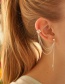 Fashion 4# Alloy Geometric Leaf Chain Ear Bone Clip