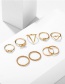 Fashion 3# Alloy Love Geometric Ring Set