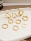 Fashion Gold Alloy Serpentine Geometric Ring Set