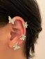 Fashion 2# Geometric Pierced Ear Line With Rhinestones