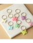 Fashion Color Resin Butterfly Ring Ring Set