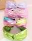 Fashion Pink Leather Gradient Cross-knotted Wide Brim Headband