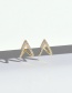 Fashion Gold Copper And Diamond V-shaped Earrings