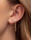 Fashion White K Copper And Diamond Diamond Tassel Earrings