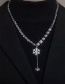 Fashion Silver Alloy Diamond Snowflake Y Necklace