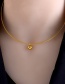 Fashion Gold Titanium Steel Small Golden Bean Necklace