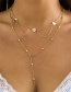 Fashion Gold Metallic Sequin Tassel Chain Necklace