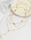 Fashion White K Metallic Sequin Tassel Chain Necklace