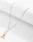 Fashion Gold Alloy Pearl Fish Tail Necklace