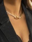 Fashion Gold Metal Knotted Chain Necklace