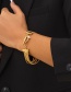 Fashion Gold Metal Snake Bone Chain Ot Buckle Bracelet