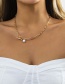 Fashion White K Metal Ot Buckle Chain Pearl Necklace