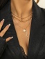Fashion White K Alloy Diamond Five-pointed Star Multilayer Necklace
