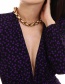 Fashion One Gold Alloy Geometric Thick Chain Necklace