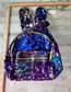 Fashion Color Sequin Rabbit Ears Large Capacity Backpack