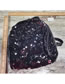 Fashion Black Sequined Bulky Backpack